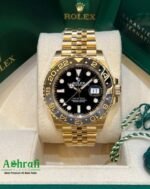 GMT-Master II Yellow gold with a black dial and a Jubilee bracelet