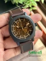 The Fossil Men's Machine Automatic Brown Leather Watch (model ME3254) - Image 3