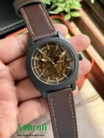The Fossil Men's Machine Automatic Brown Leather Watch (model ME3254) - Image 2
